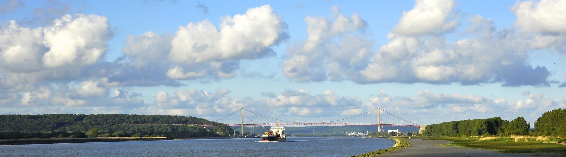 photo - pont de Tancarville (JP Lemoine, GIP Seine-Aval)